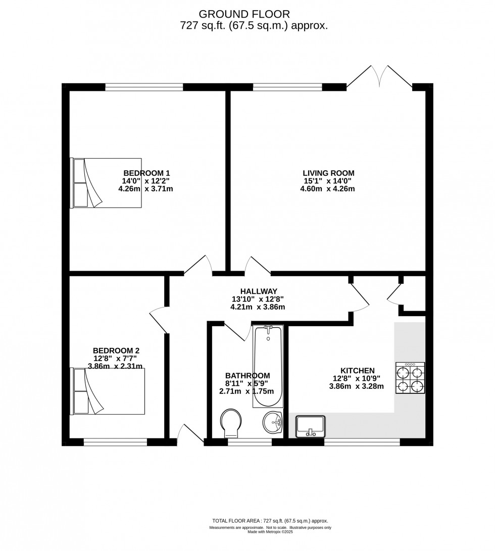 Floorplan for Elladene Park, Chorlton