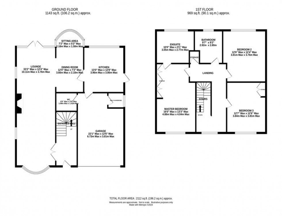 Floorplan for Park Mount Drive, Macclesfield