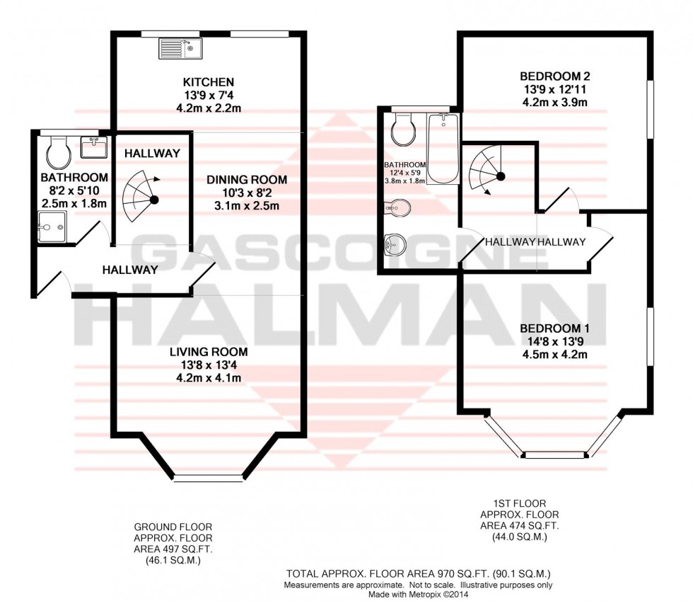 Floorplan for Cairncroft, Holme Road, Manchester