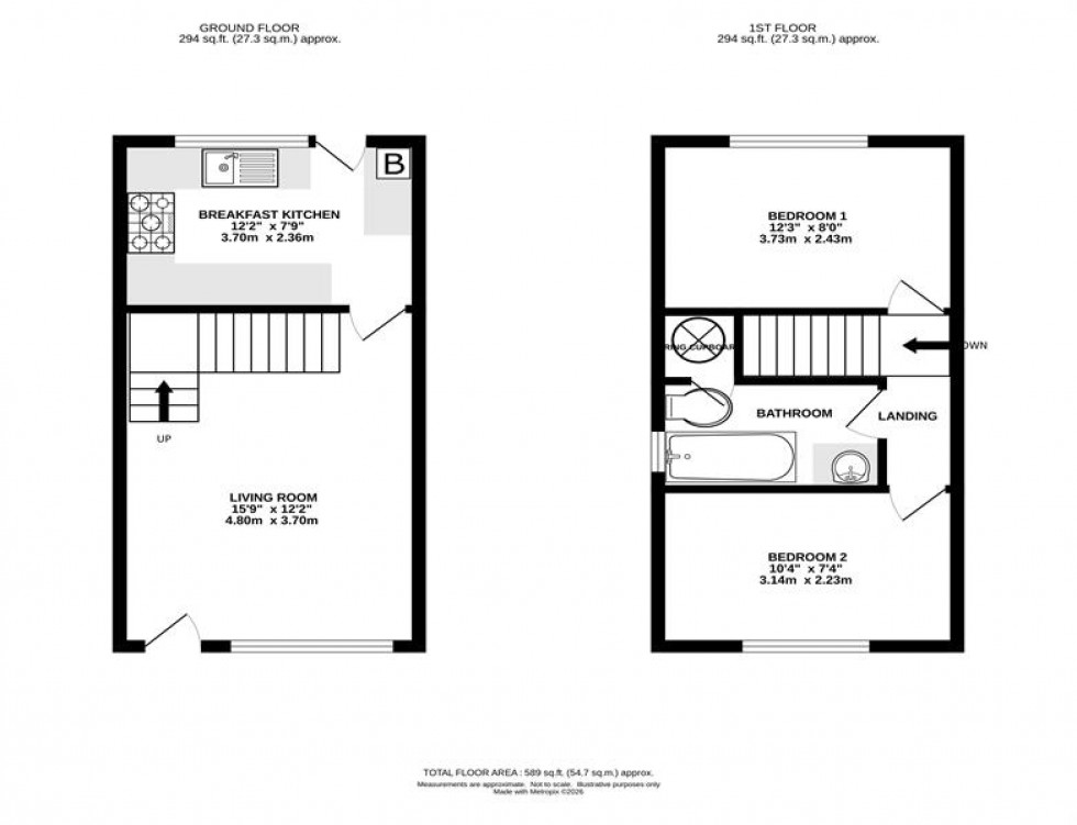 Floorplan for Mill Close, Knutsford