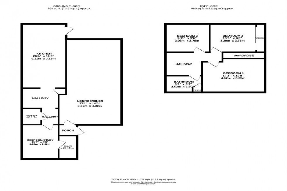 Floorplan for Rugby Drive, Macclesfield