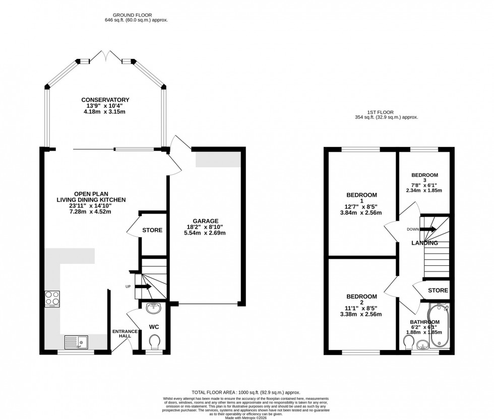 Floorplan for Glenside Drive, Wilmslow, SK9
