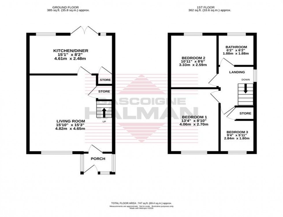 Floorplan for Exeter Walk, Bramhall
