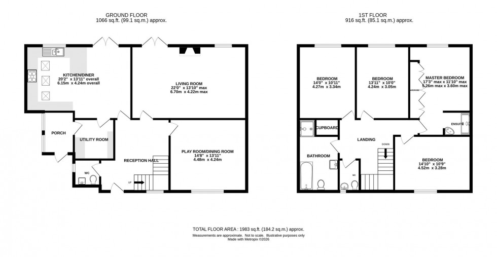 Floorplan for Booth Bed Lane, Goostrey, CW4