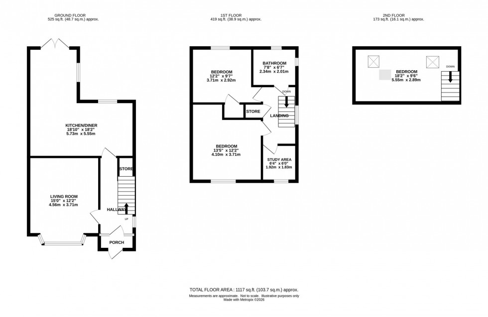 Floorplan for Rushton Drive, Marple, SK6