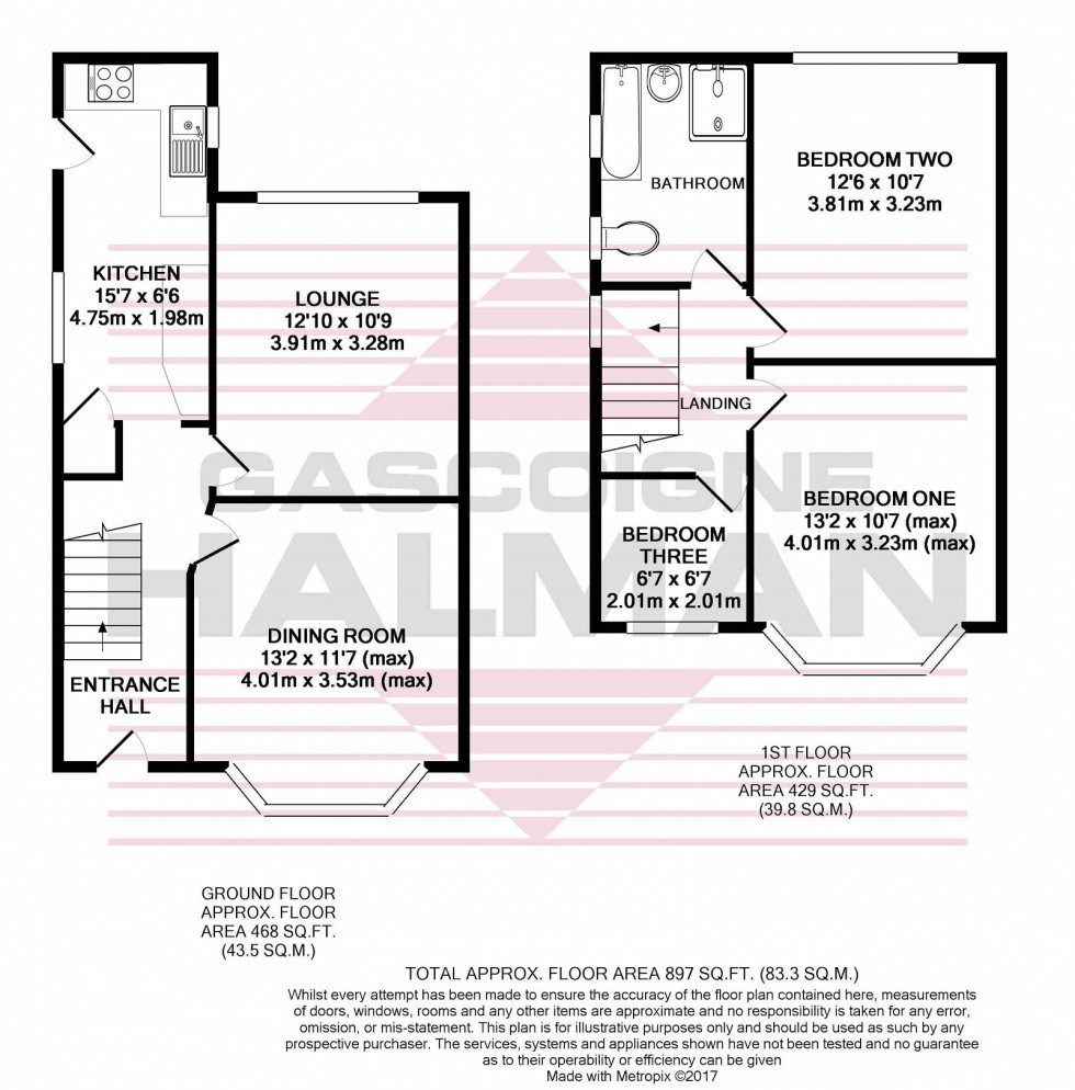 Floorplan for Heathcote Avenue, Heaton Moor, Stockport