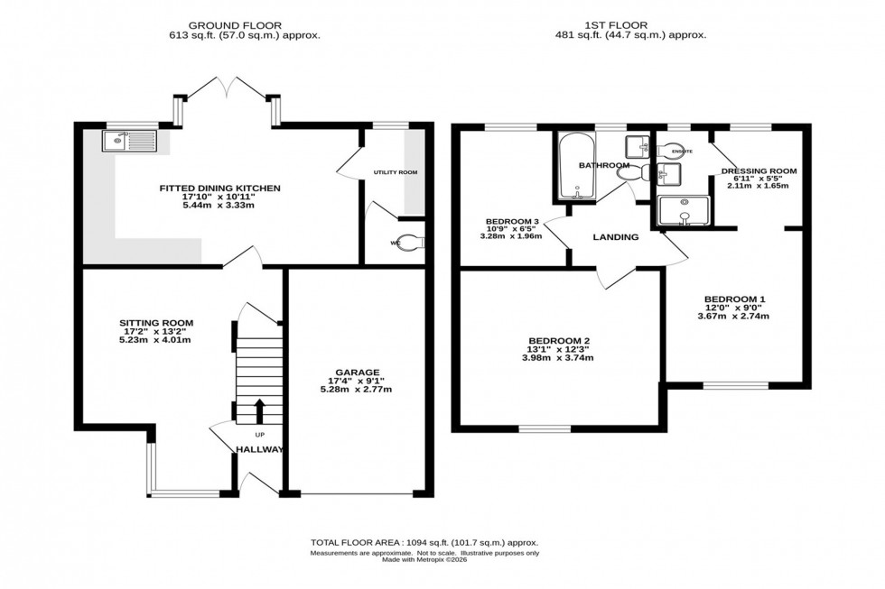 Floorplan for Saltersway Lane, Whaley Bridge, SK23