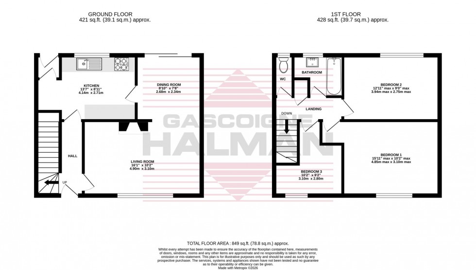 Floorplan for Hatchett Road, Manchester, M22