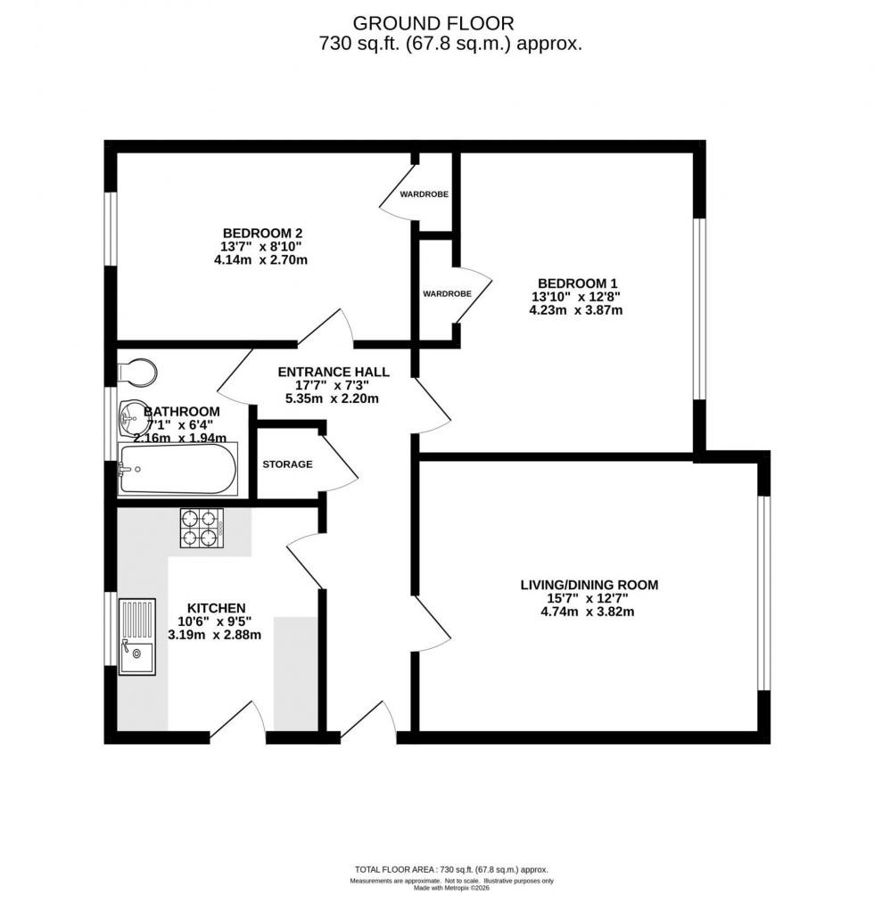 Floorplan for Wilmslow Road, Ballbrook Court Wilmslow Road, M20