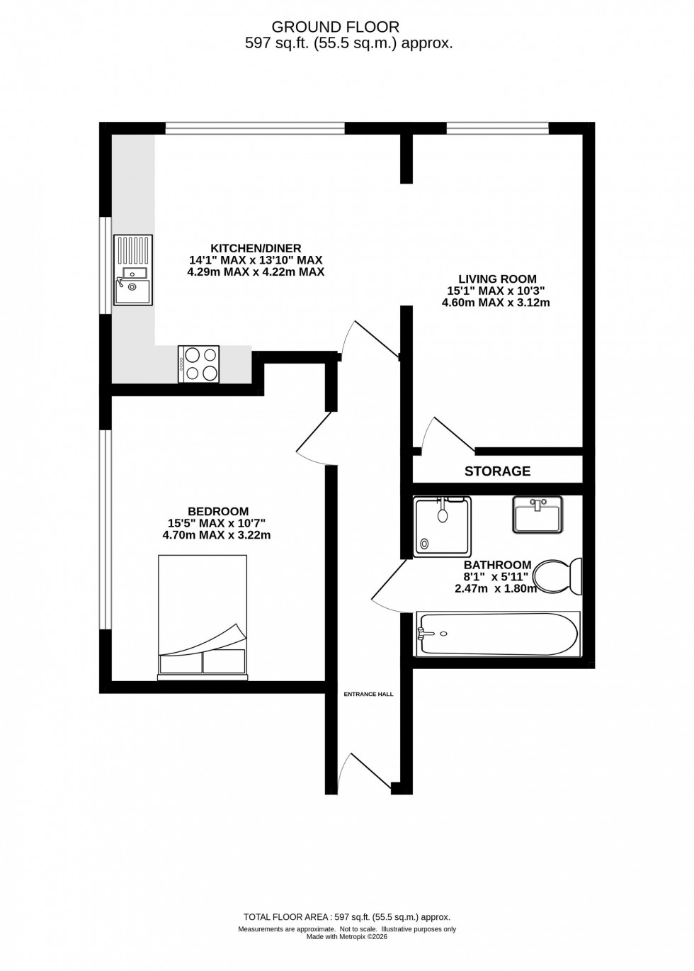 Floorplan for Lawrence Road, Altrincham, WA14