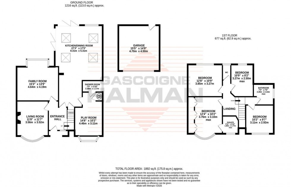 Floorplan for Marsland Road, Sale, M33