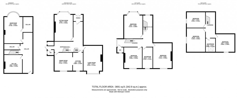 Floorplan for Grosvenor Road, Marple, SK6