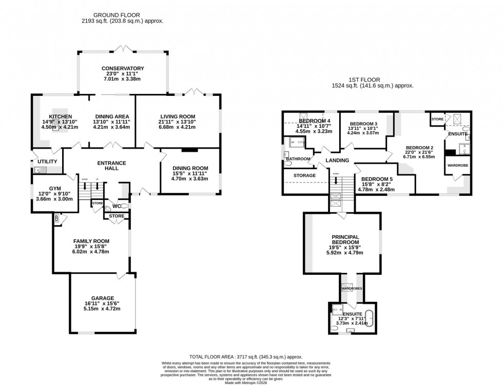Floorplan for 1 Hough Lane, Wilmslow, SK9