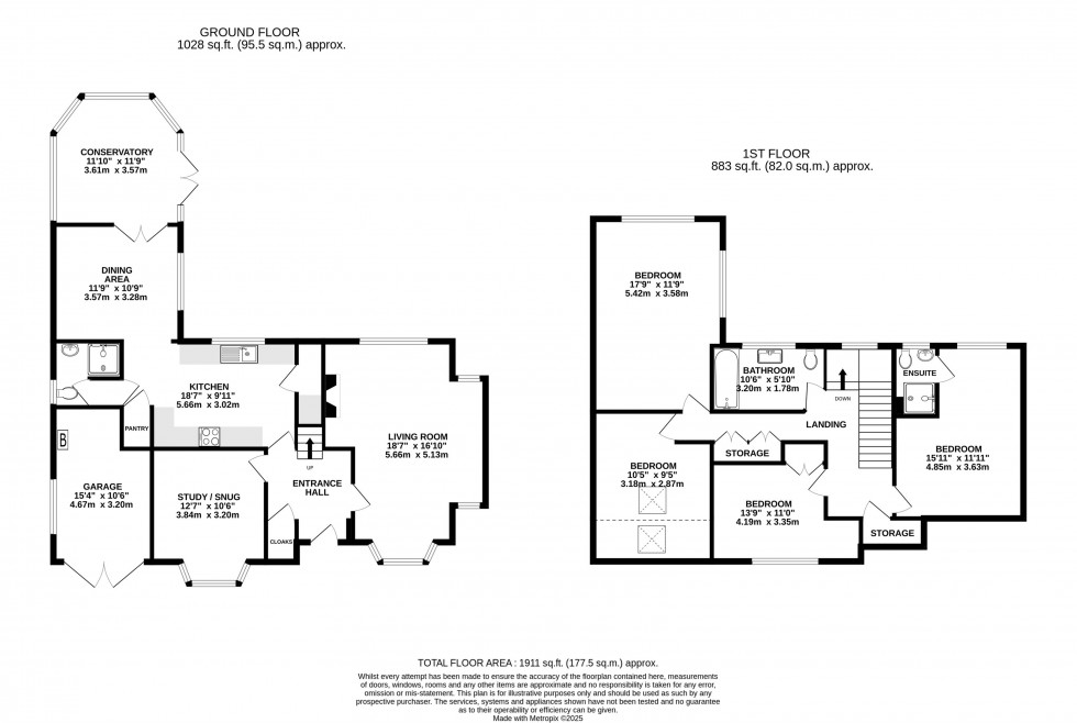 Floorplan for Fairbourne Close, Wilmslow