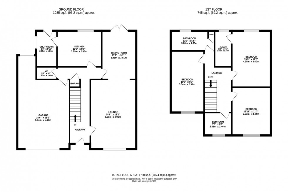 Floorplan for Belfry Drive, Macclesfield, SK10