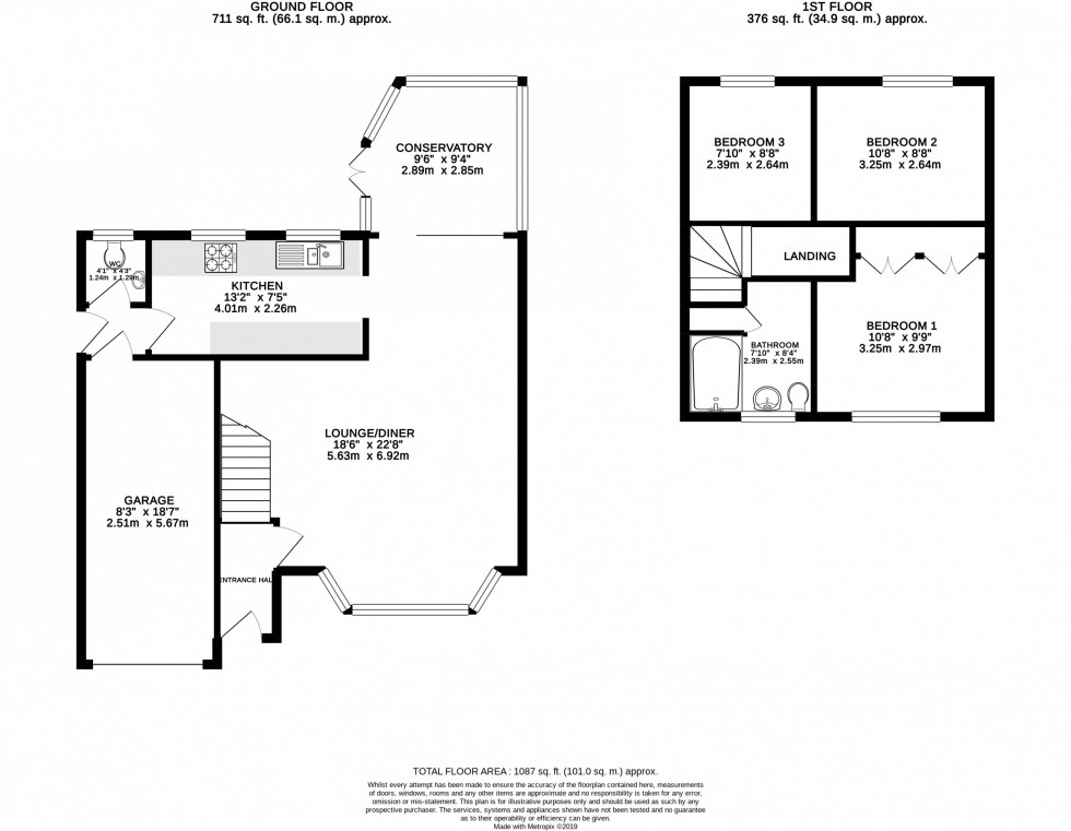 Floorplan for Lavenham Close, Tytherington