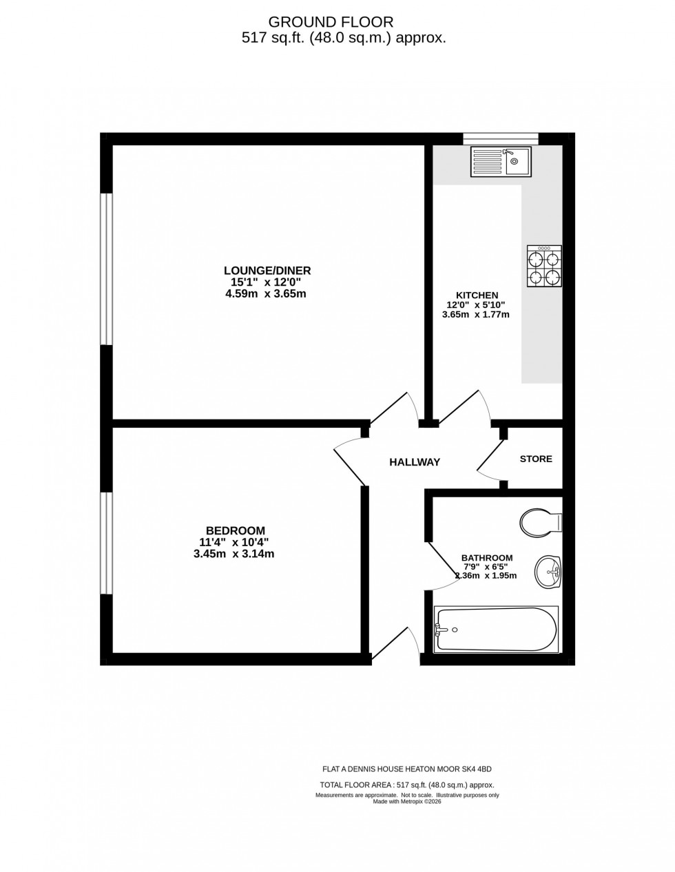 Floorplan for St. Andrews Road, Dennis House St. Andrews Road, SK4