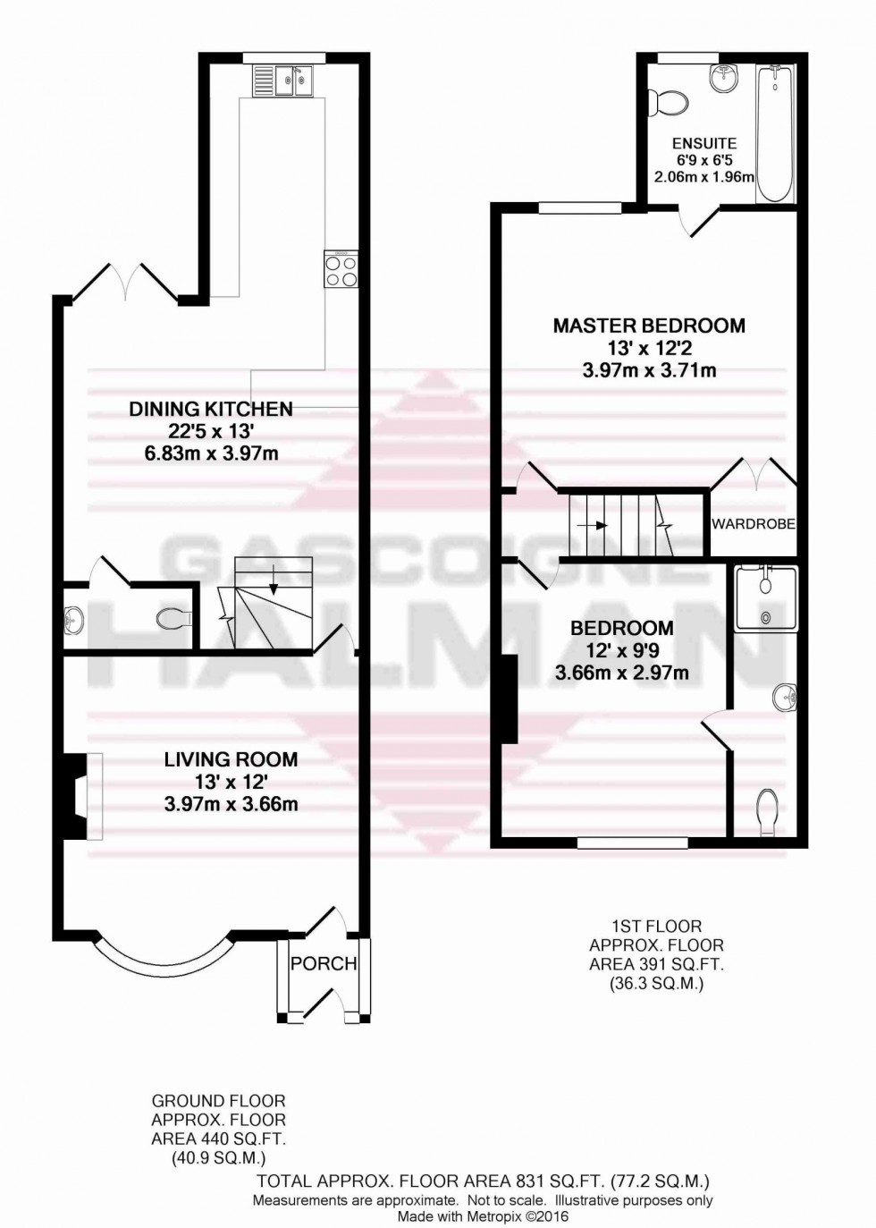Floorplan for Oak Lane, Wilmslow