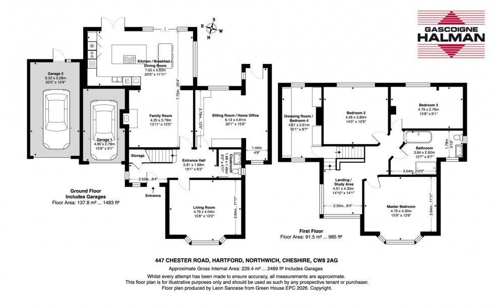 Floorplan for Chester Road, Hartford, CW8