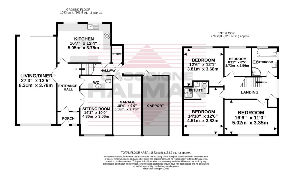 Floorplan for Daylesford Crescent, Cheadle, SK8