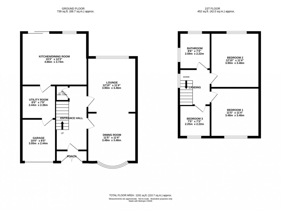 Floorplan for Oxford Road, Macclesfield, SK11