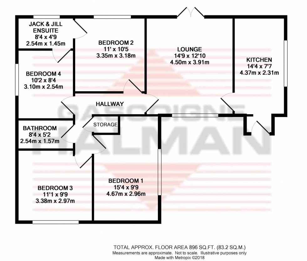 Floorplan for Stretton, Warrington