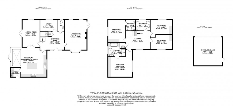 Floorplan for Church Road, Wilmslow