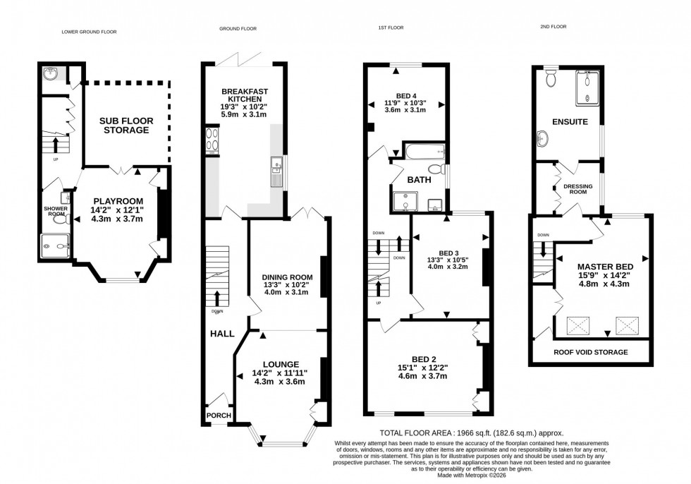 Floorplan for Addison Road, Hale, WA15