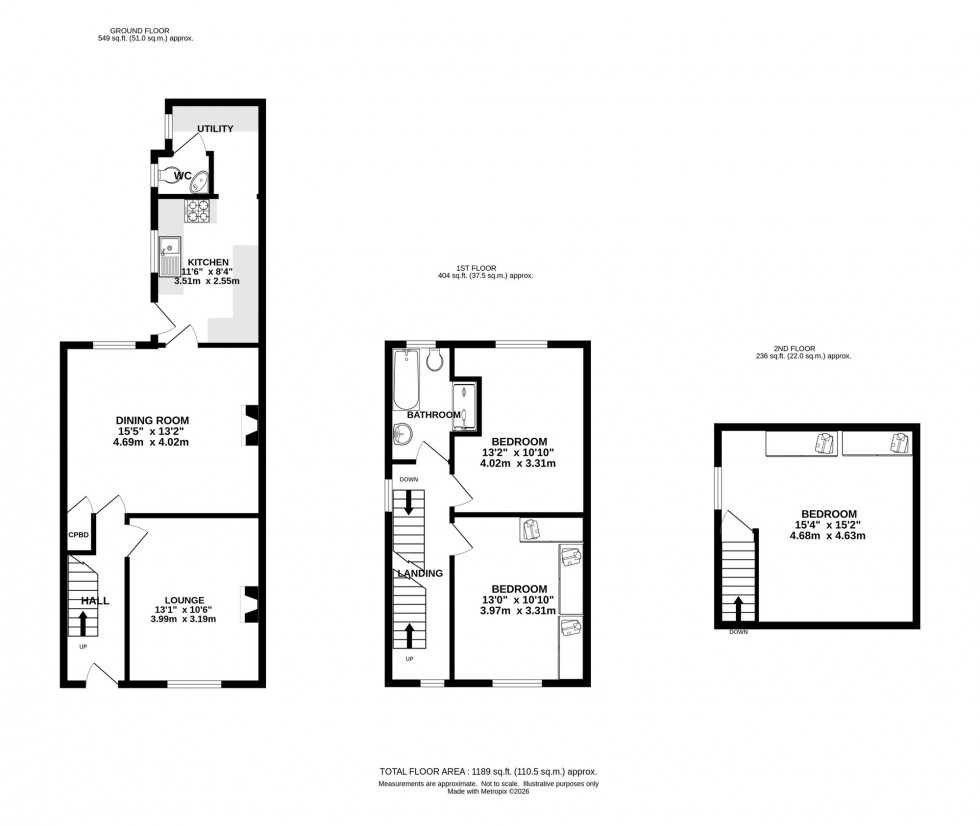 Floorplan for Netherfield Road, Chapel-En-Le-Frith, SK23