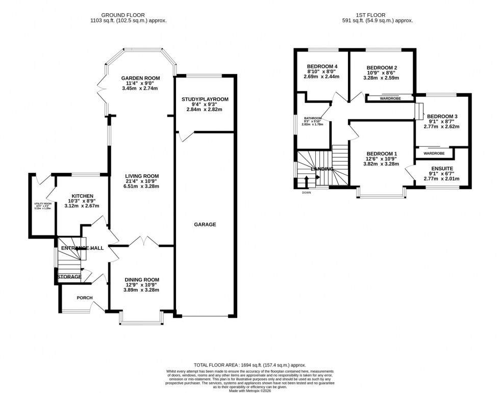 Floorplan for Brookfield Avenue, Poynton, SK12