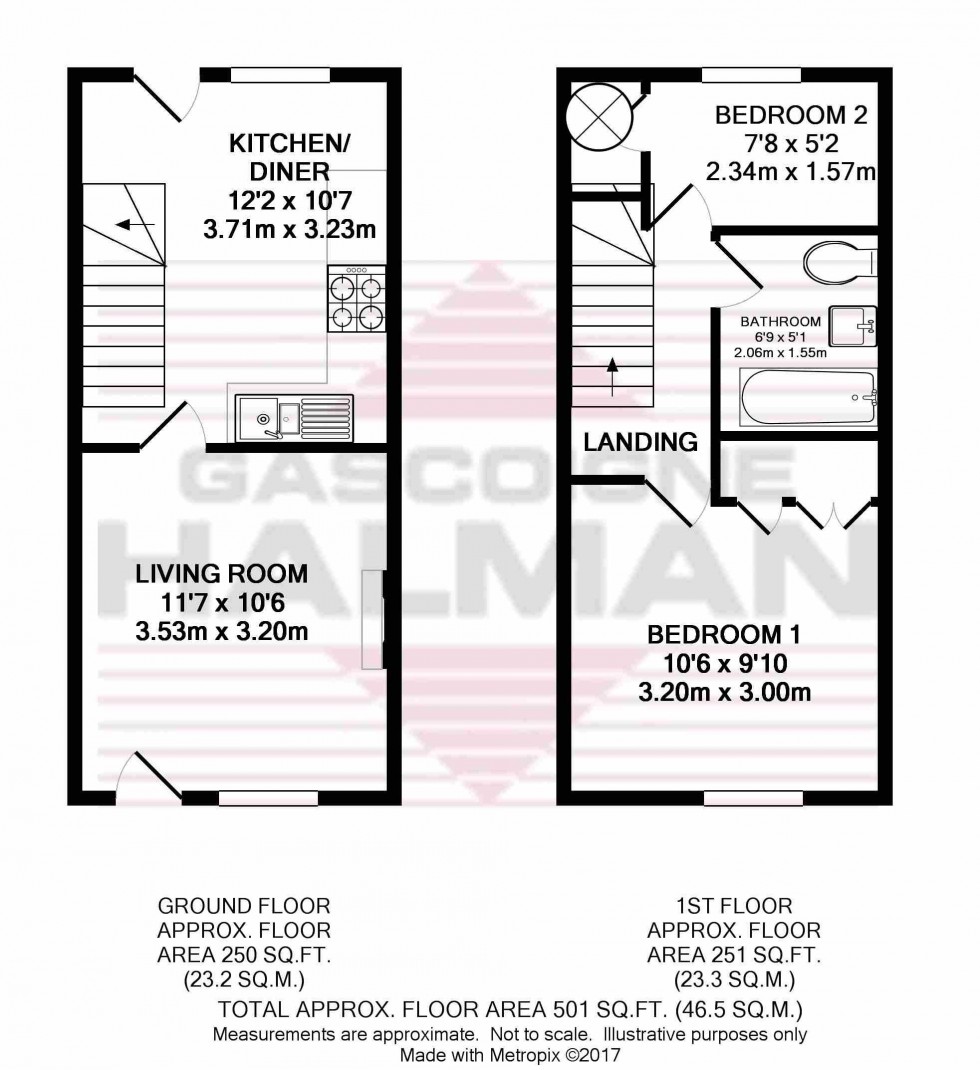 Floorplan for Pleasant Street, Macclesfield