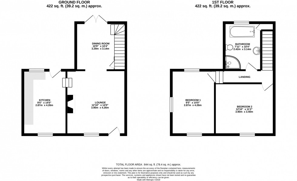 Floorplan for Silver Street, Bollington