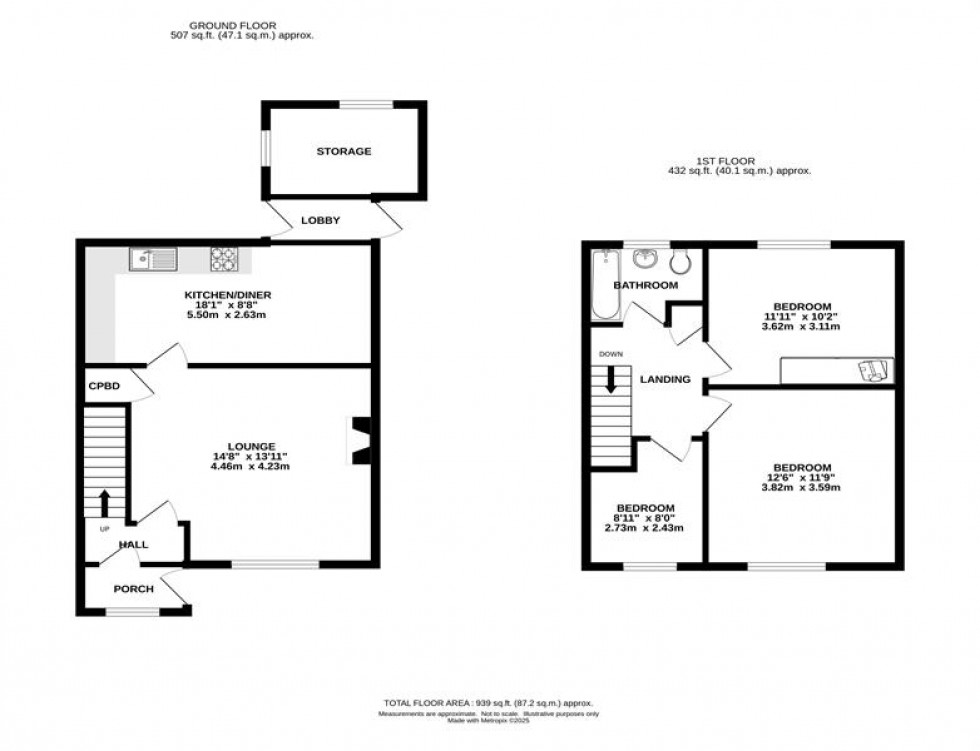 Floorplan for Derwent Square, Chinley, High Peak