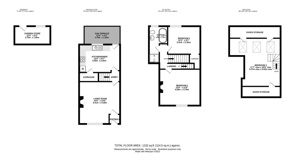 Floorplan for Tredcroft Street, Glossop, SK13