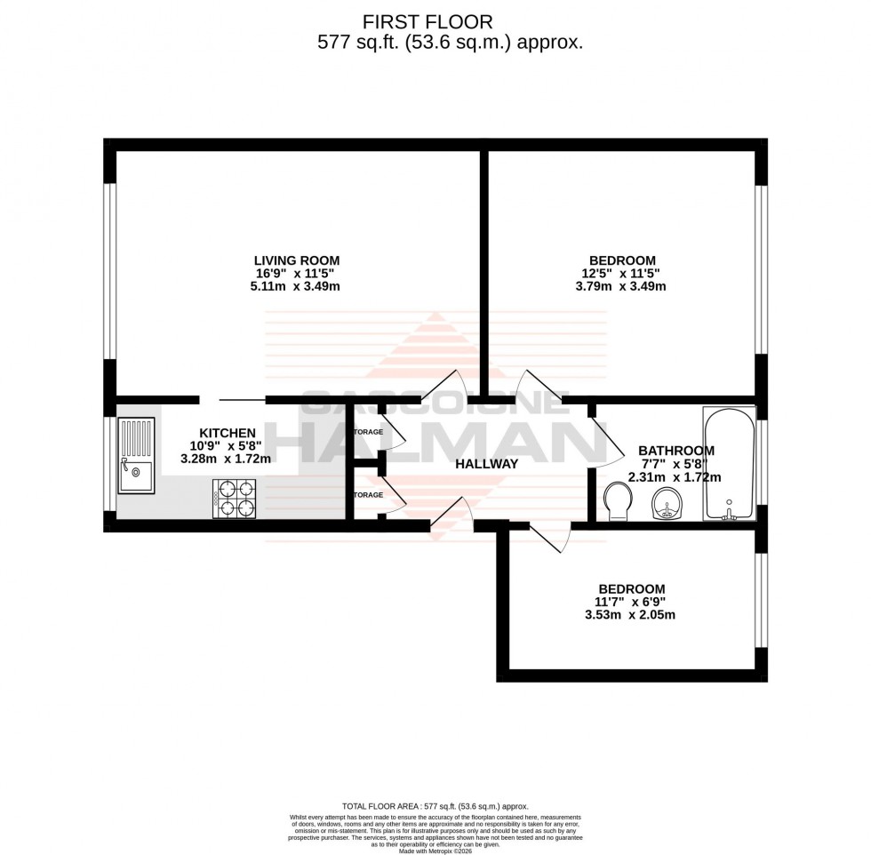 Floorplan for Rookfield Avenue, Sale, M33