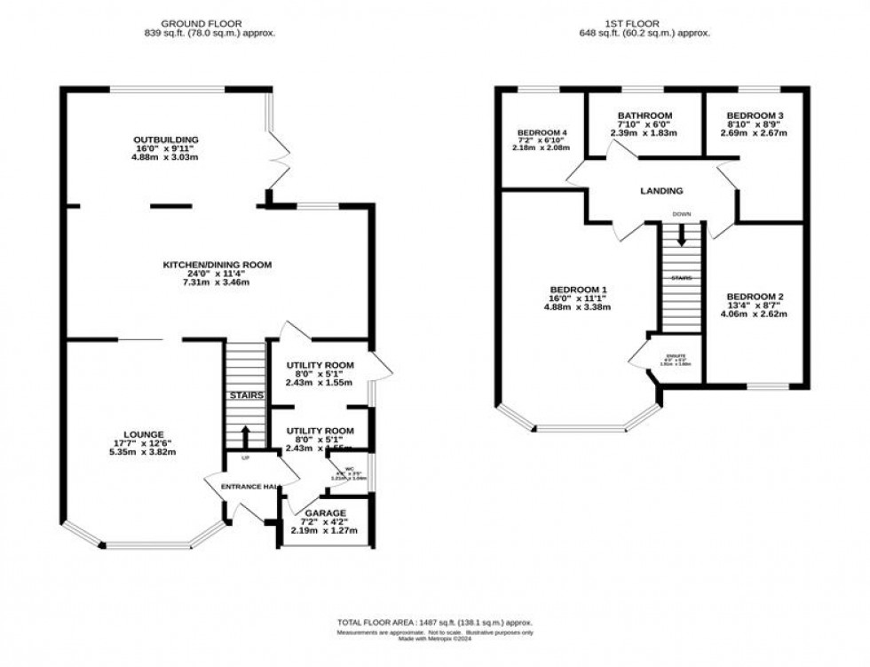 Floorplan for Bishopton Drive, Macclesfield