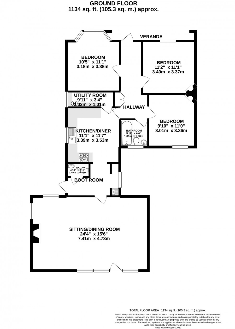 Floorplan for Diglee Road, Furness Vale, High Peak