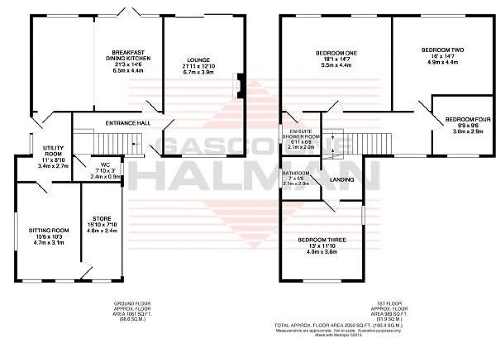 Floorplan for Ashberry Drive, Appleton Thorn, Warrington