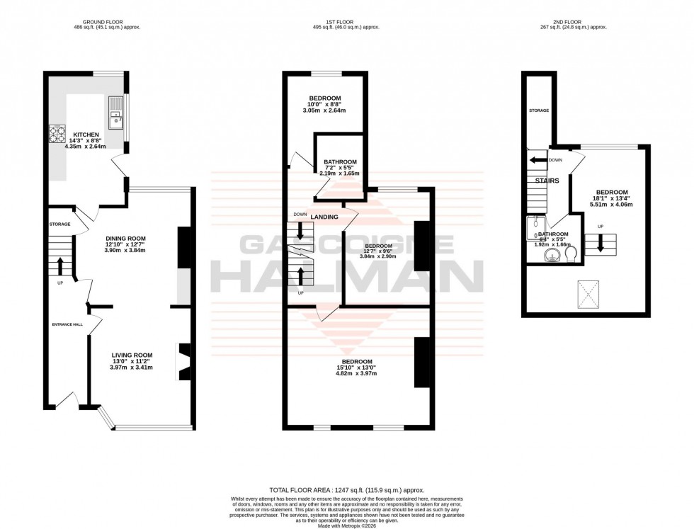 Floorplan for Belmont Road, Sale, M33