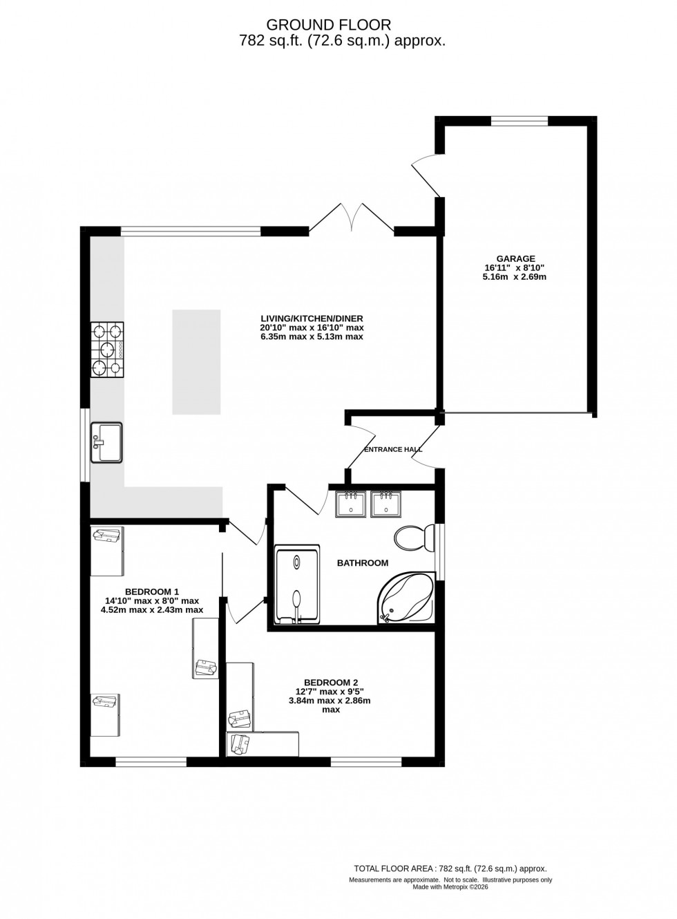 Floorplan for Ingleton Close, Holmes Chapel, CW4