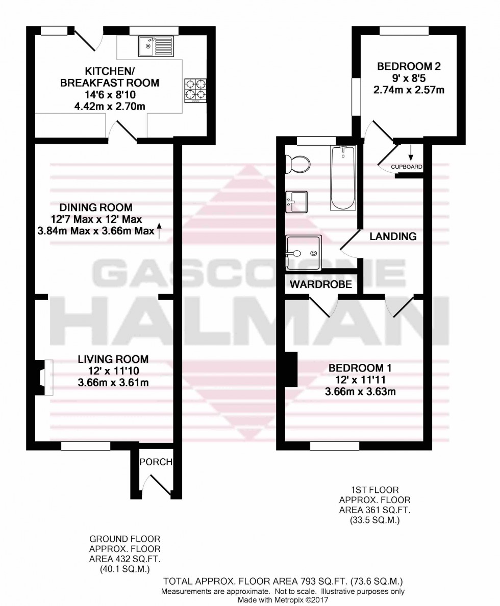 Floorplan for Hawthorn Street, Wilmslow