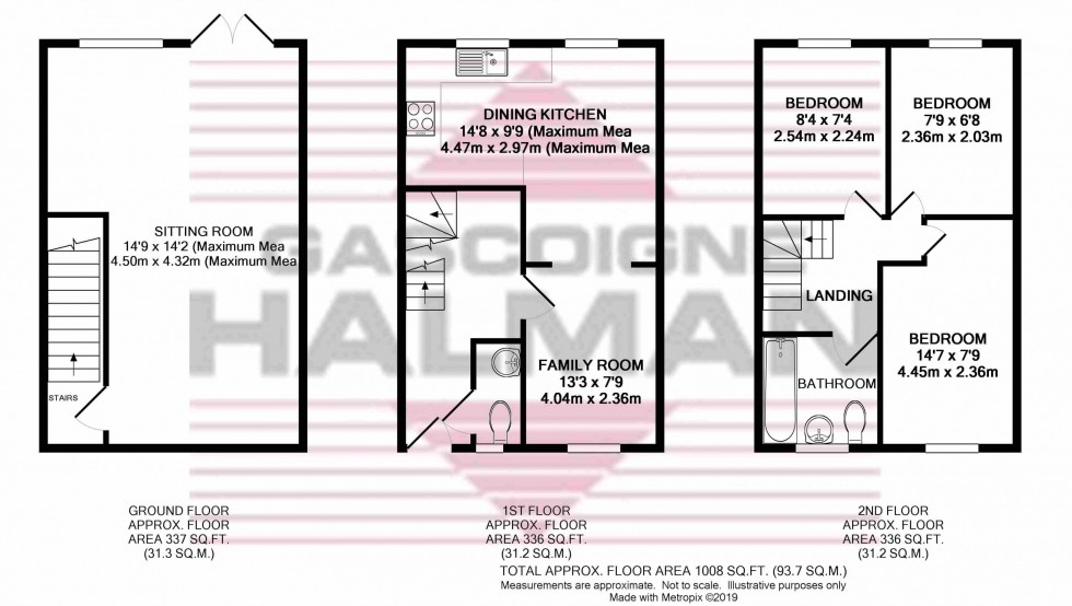 Floorplan for Cotton Close, Whaley Bridge, High Peak