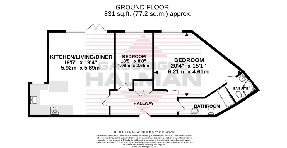 Floorplan for Moseley Road, Cheadle Hulme, SK8