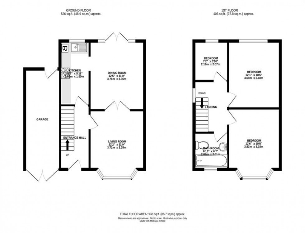 Floorplan for Melling Avenue, Stockport