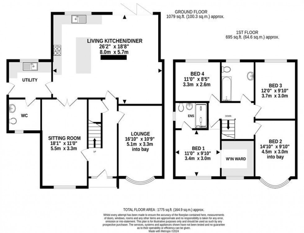 Floorplan for Lichfield Avenue, Hale