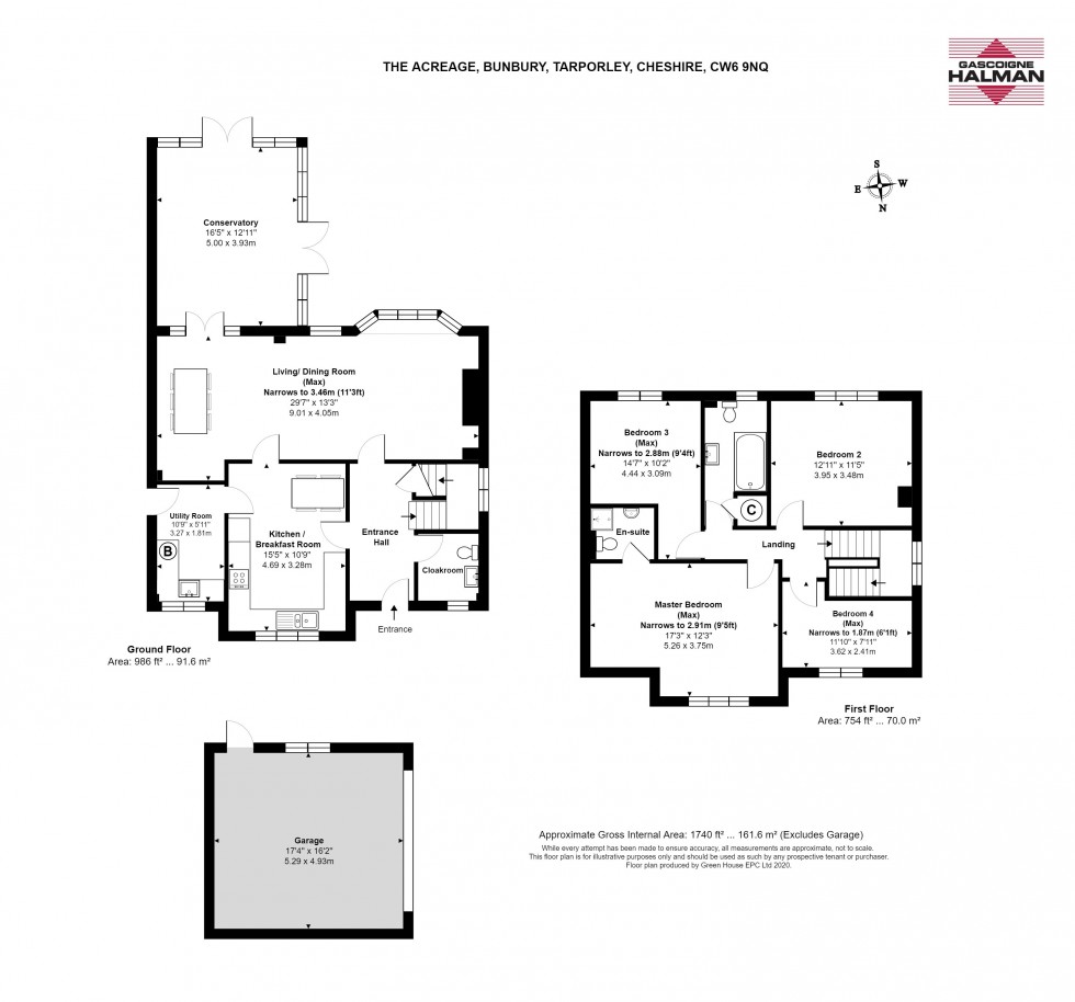 Floorplan for The Acreage, Bunbury, Tarporley