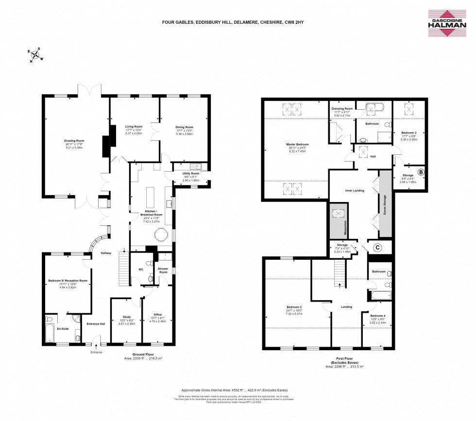 Floorplan for Eddisbury Hill, Delamere