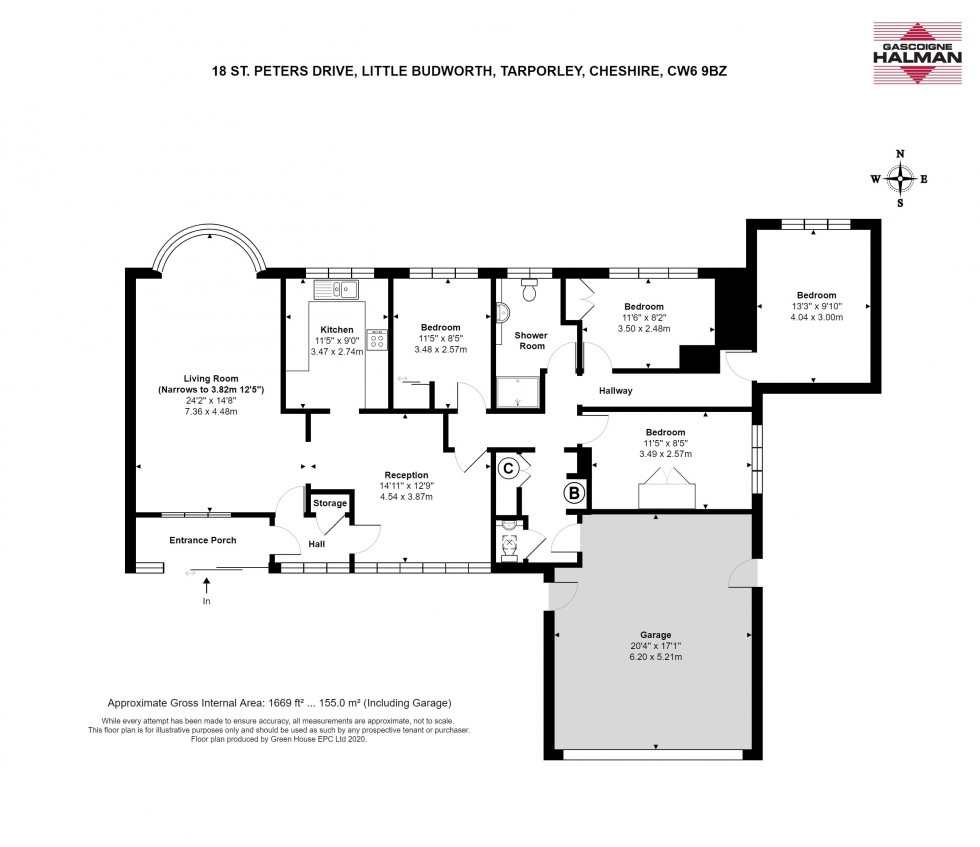 Floorplan for St. Peters Drive, Little Budworth, Tarporley