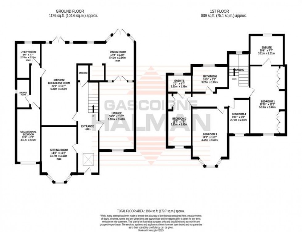 Floorplan for Langley Road, Sale