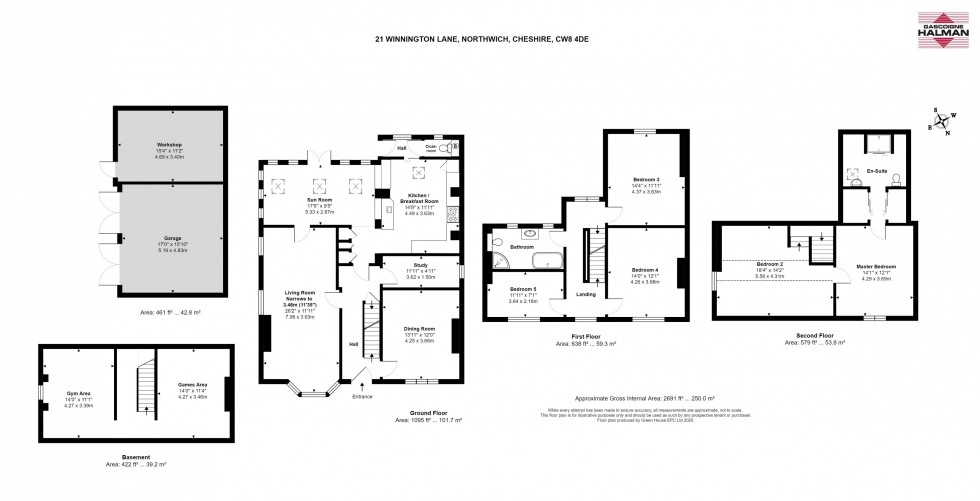 Floorplan for Winnington Lane, Northwich